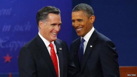 Mitt Romney and Barack Obama